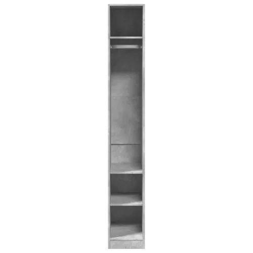  betonszürke szerelt fa ruhásszekrény 30 x 50 x 200 cm