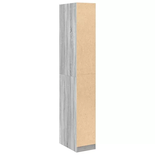  szürke sonoma színű szerelt fa ruhásszekrény 30 x 50 x 200 cm