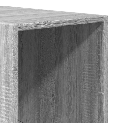  szürke sonoma színű szerelt fa ruhásszekrény 30 x 50 x 200 cm