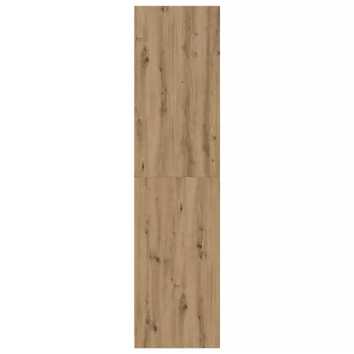  kézműves tölgy színű szerelt fa ruhásszekrény 80 x 50 x 200 cm