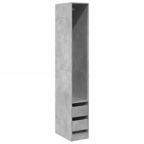  betonszürke szerelt fa ruhásszekrény 30 x 50 x 200 cm