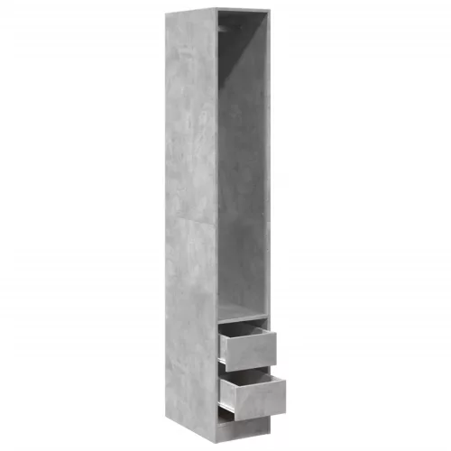  betonszürke szerelt fa ruhásszekrény 30 x 50 x 200 cm