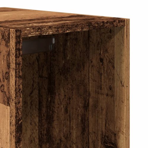  antik fa színű szerelt fa ruhásszekrény 30 x 50 x 200 cm