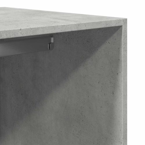  betonszürke szerelt fa ruhásszekrény 80 x 50 x 200 cm