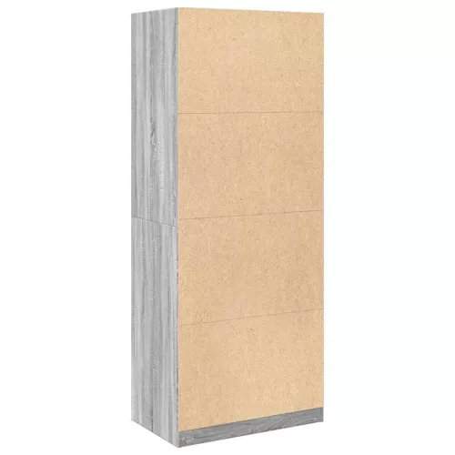  szürke sonoma színű szerelt fa ruhásszekrény 80 x 50 x 200 cm