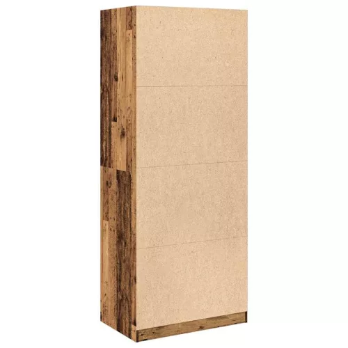  antik fa színű szerelt fa ruhásszekrény 80 x 50 x 200 cm