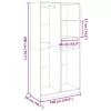  szürke sonoma színű szerelt fa ruhásszekrény 100 x 50 x 200 cm