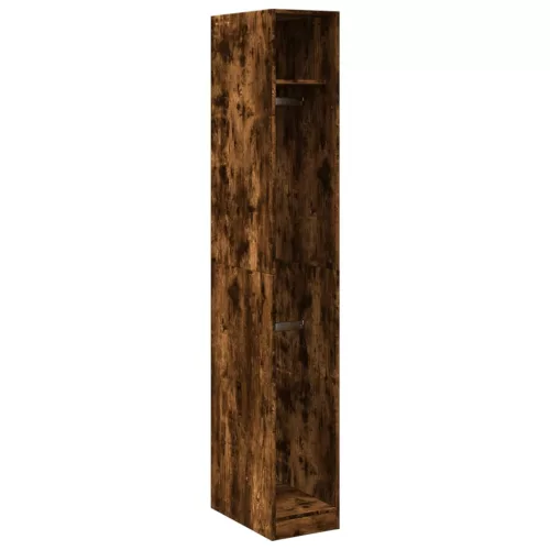  füstös tölgy színű szerelt fa ruhásszekrény 30 x 50 x 200 cm