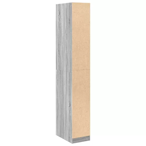  szürke sonoma színű szerelt fa ruhásszekrény 30 x 50 x 200 cm