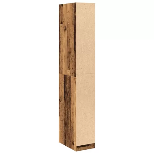  antik fa színű szerelt fa ruhásszekrény 30 x 50 x 200 cm