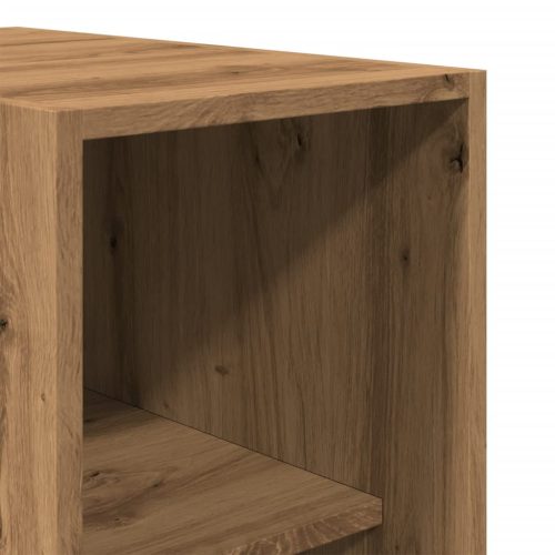  kézműves tölgy színű szerelt fa ruhásszekrény 30 x 50 x 200 cm