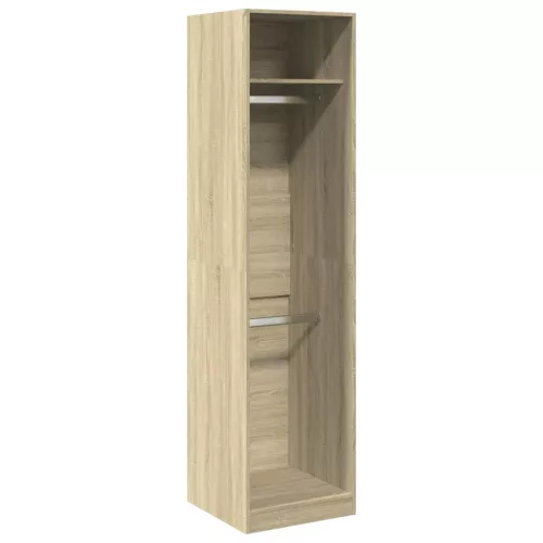  tölgy színű szerelt fa ruhásszekrény 50 x 50 x 200 cm