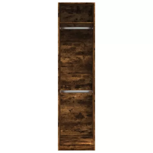  tölgy színű szerelt fa ruhásszekrény 50 x 50 x 200 cm