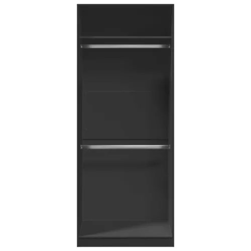  fekete szerelt fa ruhásszekrény 80 x 50 x 200 cm