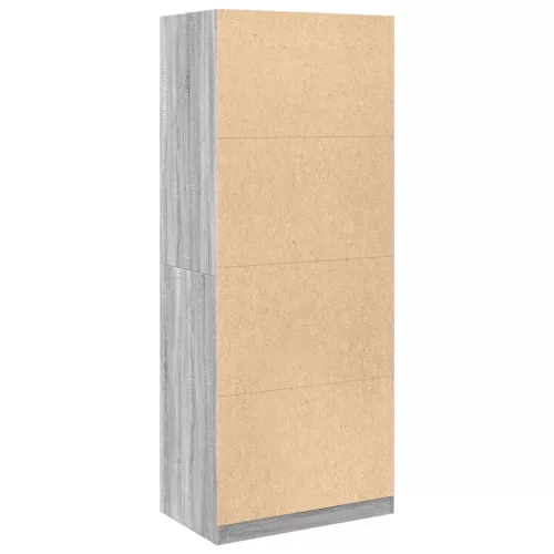  szürke sonoma színű szerelt fa ruhásszekrény 80 x 50 x 200 cm