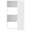  4 szintes fehér szerelt fa sarok könyvespolc 85 x 85 x 140 cm