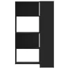  4 szintes fekete szerelt fa sarokkönyvespolc 85 x 85 x 140 cm