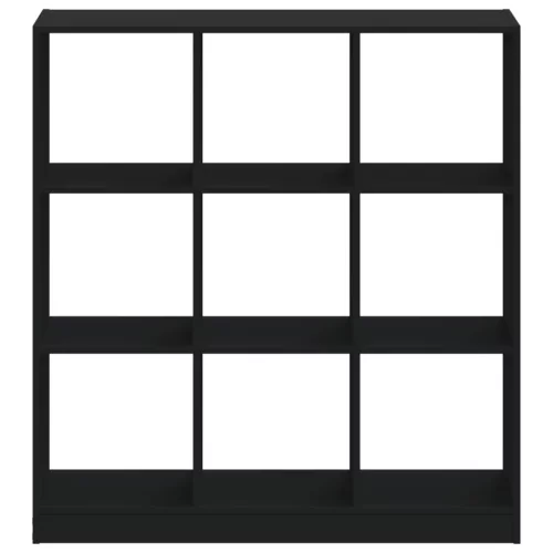  fekete szerelt fa könyvszekrény 102 x 32 x 108 cm