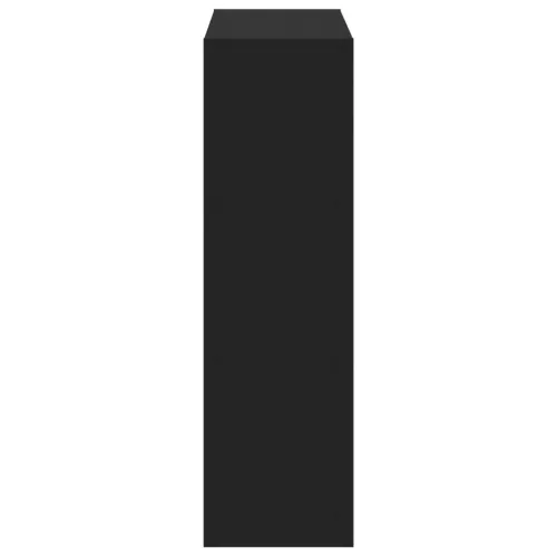  fekete szerelt fa könyvszekrény 102 x 32 x 108 cm