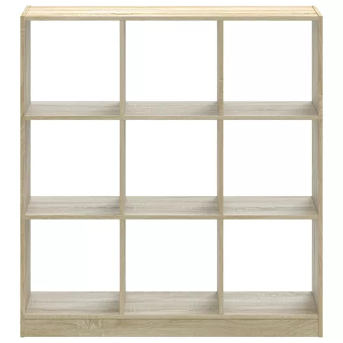  sonoma tölgy színű szerelt fa könyvespolc 102 x 32 x 108 cm