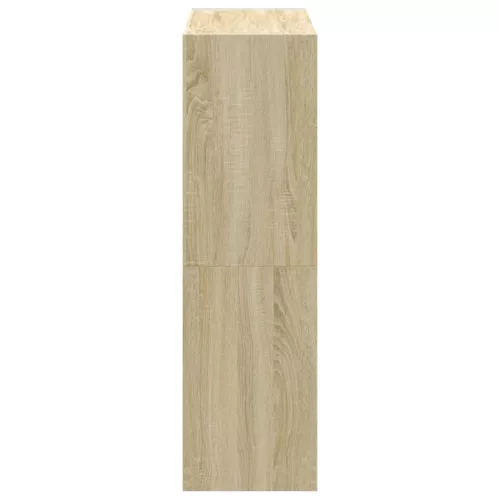  sonoma tölgy színű szerelt fa könyvespolc 102 x 32 x 108 cm