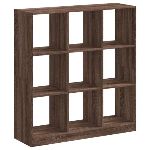  barna tölgy színű szerelt fa könyvespolc 102 x 32 x 108 cm