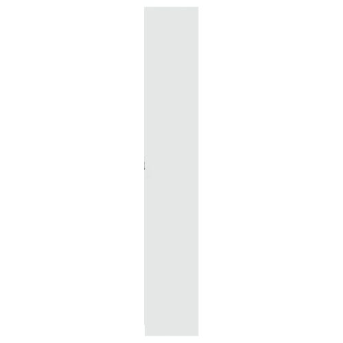  fehér szerelt fa magasszekrény LED-ekkel 41,5 x 32,5 x 200 cm