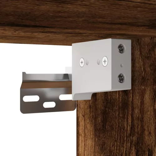  2 db sonoma tölgy színű fali éjjeliszekrény LED-világítással