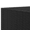  5 részes fekete polyrattan kerti ülőgarnitúra párnákkal