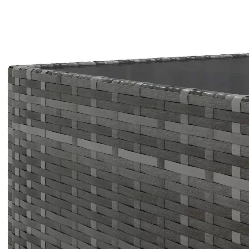  6 részes szürke polyrattan kerti ülőgarnitúra párnákkal