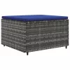  4 részes szürke polyrattan kerti ülőgarnitúra párnákkal