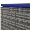  4 részes szürke polyrattan kerti ülőgarnitúra párnákkal