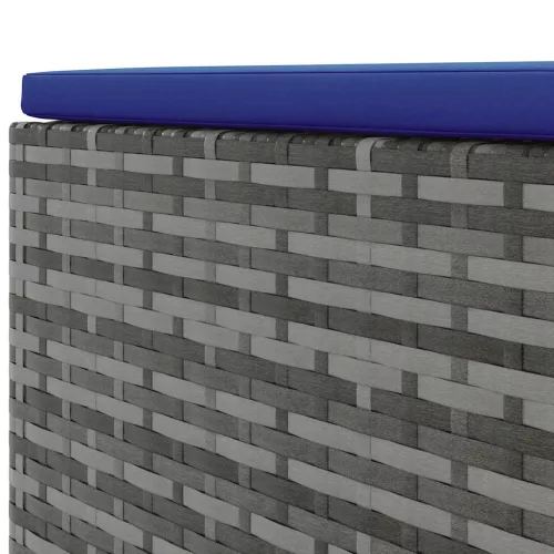  4 részes szürke polyrattan kerti ülőgarnitúra párnákkal