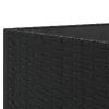  6 részes fekete polyrattan kerti ülőgarnitúra párnákkal