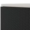  6 részes fekete polyrattan kerti ülőgarnitúra párnákkal