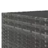  7 részes szürke polyrattan kerti ülőgarnitúra párnákkal
