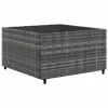  7 részes szürke polyrattan kerti ülőgarnitúra párnákkal