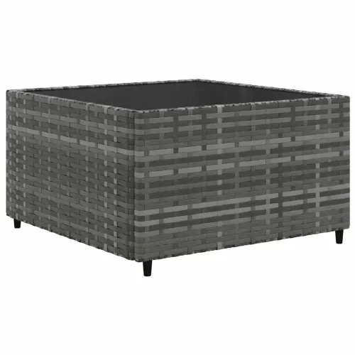  7 részes szürke polyrattan kerti ülőgarnitúra párnákkal