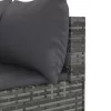  7 részes szürke polyrattan kerti ülőgarnitúra párnákkal