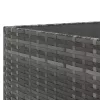  7 részes szürke polyrattan kerti ülőgarnitúra párnákkal