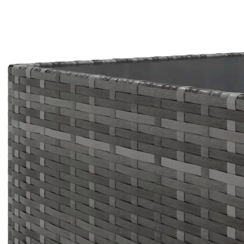  7 részes szürke polyrattan kerti ülőgarnitúra párnákkal