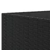  9 részes fekete polyrattan kerti ülőgarnitúra párnákkal