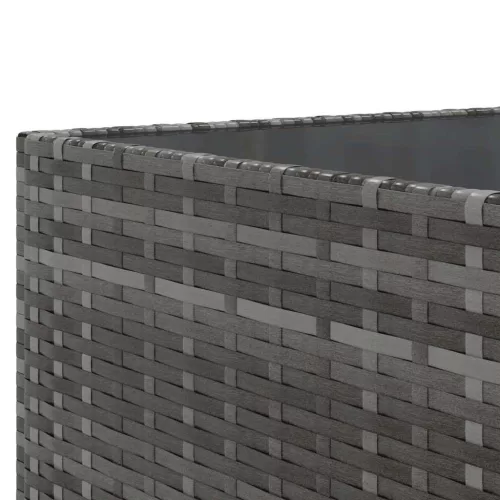  8 részes szürke polyrattan kerti ülőgarnitúra párnákkal