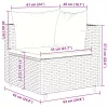  10 részes szürke polyrattan kerti ülőgarnitúra párnákkal