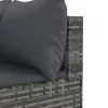  9 részes szürke polyrattan kerti ülőgarnitúra párnákkal