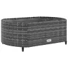  10 részes szürke polyrattan kerti ülőgarnitúra párnákkal