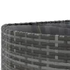  10 részes szürke polyrattan kerti ülőgarnitúra párnákkal