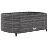  10 részes szürke polyrattan kerti ülőgarnitúra párnákkal