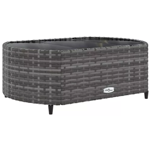 10 részes szürke polyrattan kerti ülőgarnitúra párnákkal