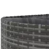  10 részes szürke polyrattan kerti ülőgarnitúra párnákkal